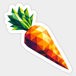 Abstract Geometric Carrot - Color Burst Design Sticker